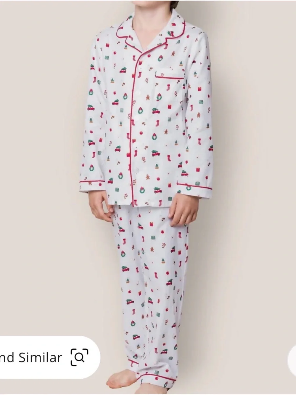 Petite Plume Kid's Twill PJ Set in Winter Nostalgia - 7 Years 🎅🏼